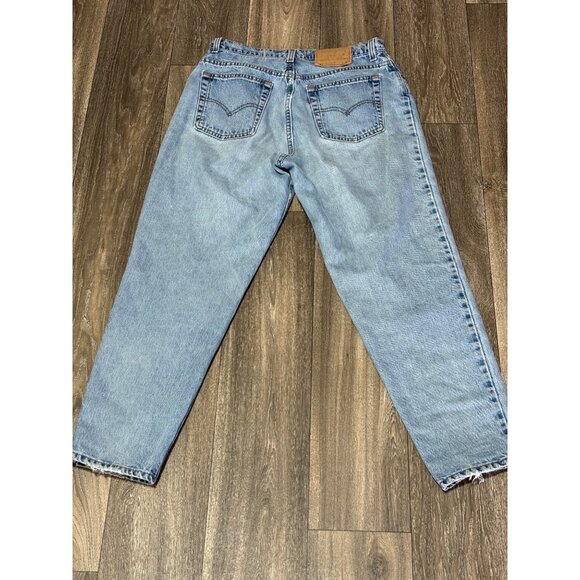 VINTAGE 90'S LEVI'S 551 WOMENS RELAXED FIT TAPERED LEG 14 SHORT COTTON USA Y2K - Picture 9 of 12